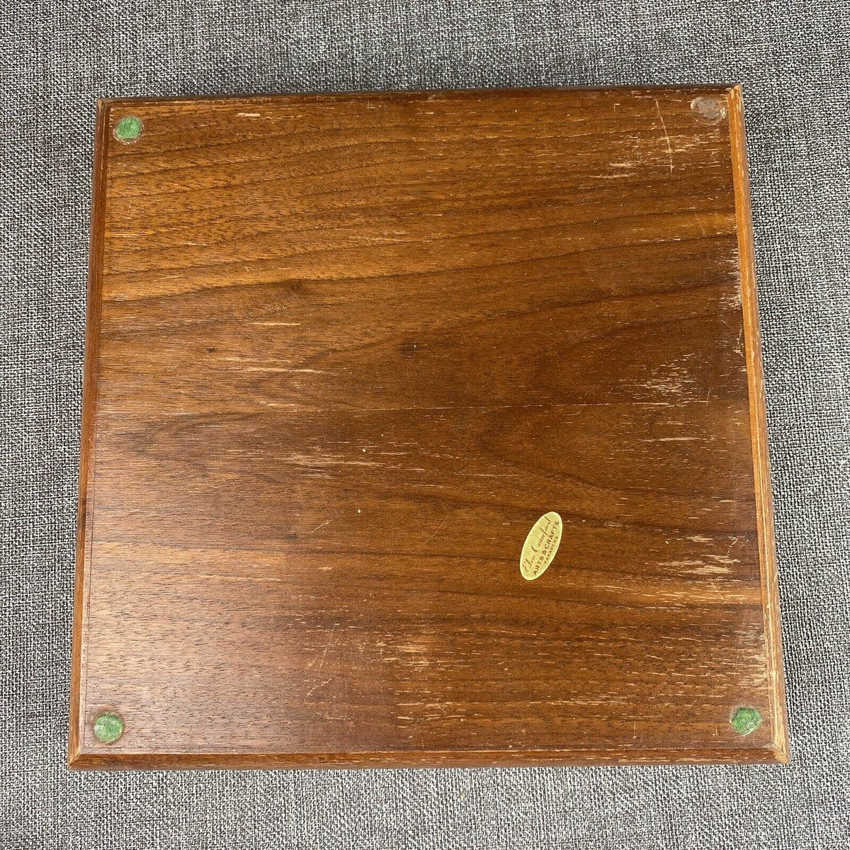 Decorative Thin Wooden Box with Lid 9.5" x 9.5" x 2"