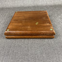 Decorative Thin Wooden Box with Lid 9.5" x 9.5" x 2"