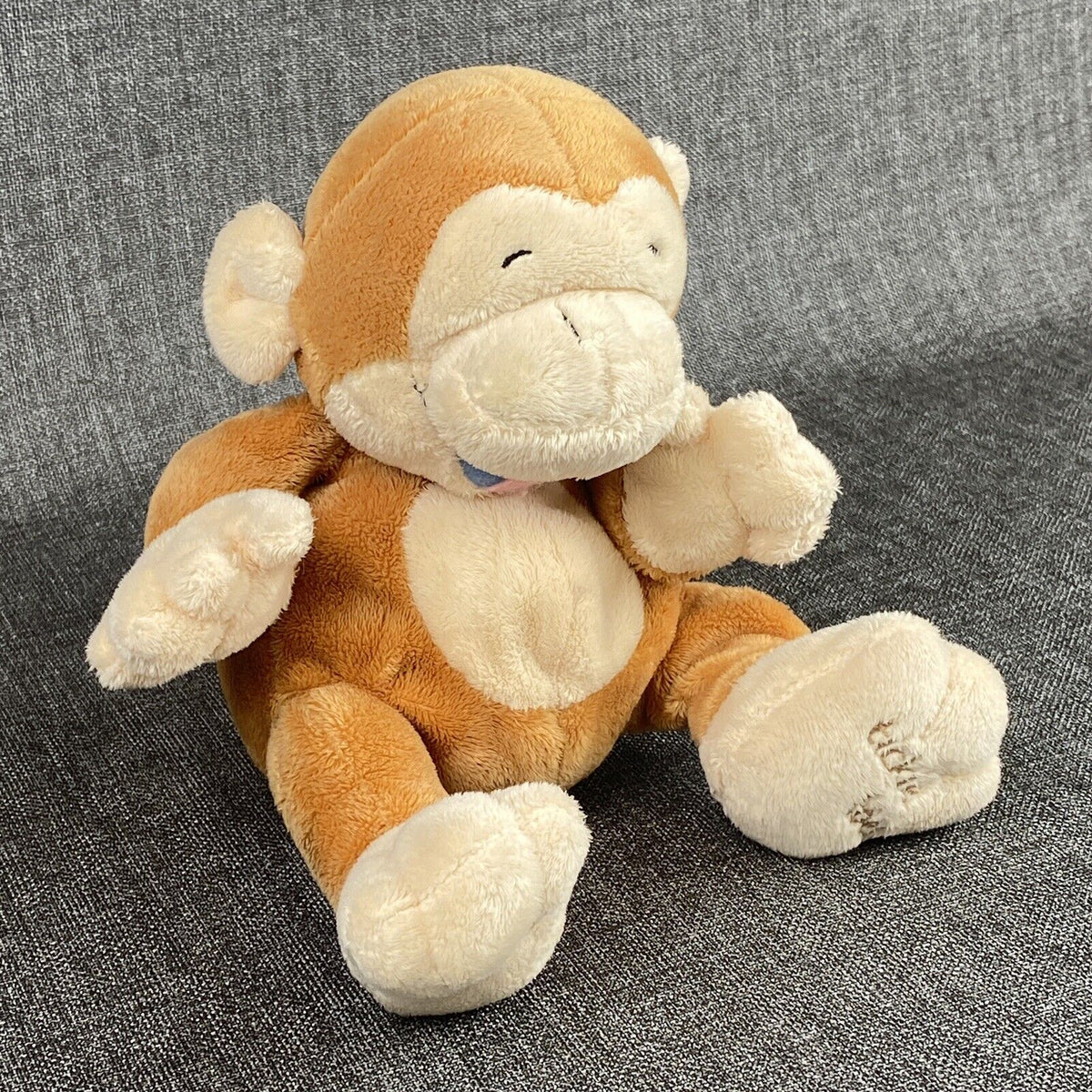 Nuby Love N Care Tickle Toes Monkey Plush Toy Stuffed Animal 9” USA