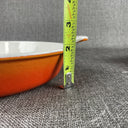 2 Vintage Le Creuset #22 &# 18 Cast Iron Enamel Round Au Gratin Baking Dish