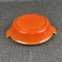 2 Vintage Le Creuset #22 &# 18 Cast Iron Enamel Round Au Gratin Baking Dish