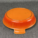 2 Vintage Le Creuset #22 &# 18 Cast Iron Enamel Round Au Gratin Baking Dish