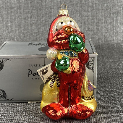 Kurt Adler Elmo Glass Christmas Ornament in Original Box VIDEO