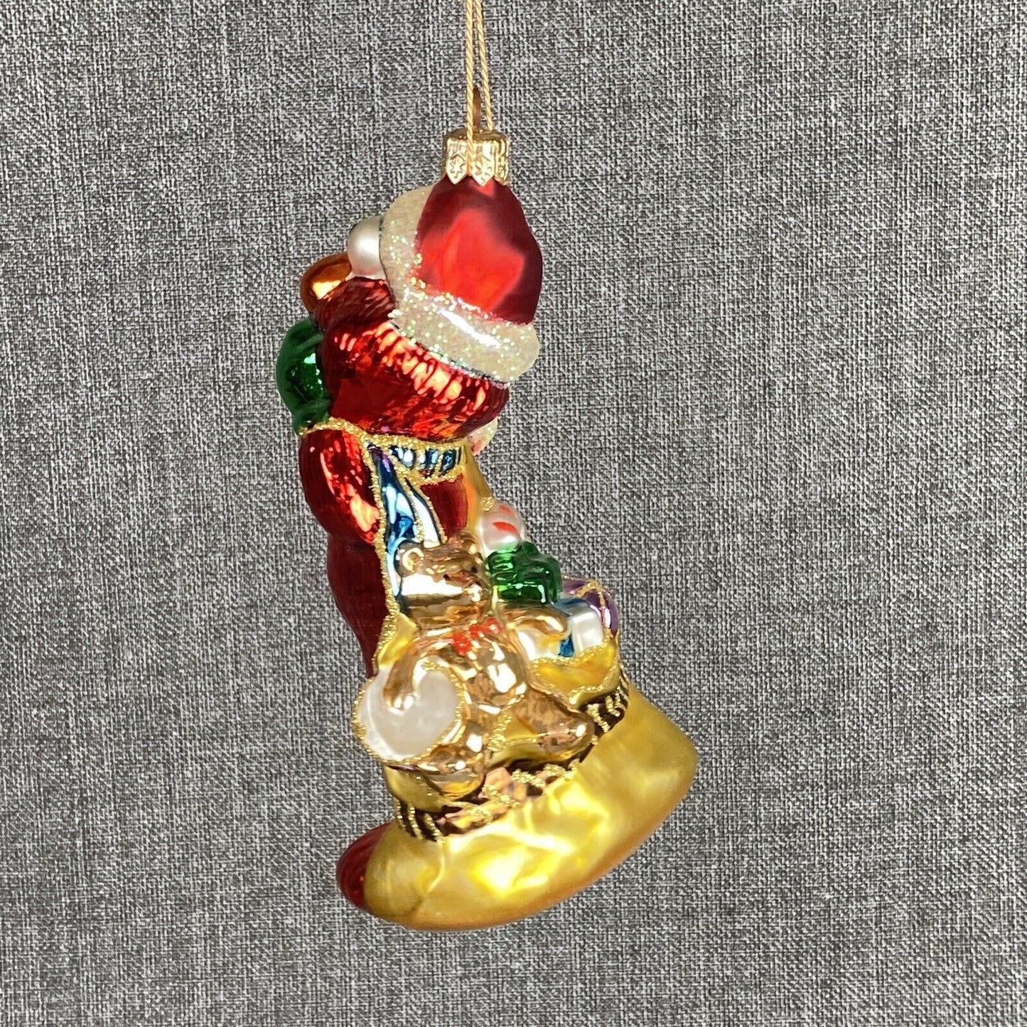 Kurt Adler Elmo Glass Christmas Ornament in Original Box VIDEO