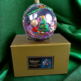 Kurt Adler Peanuts Glass Ball Christmas Ornament in Original Box VIDEO