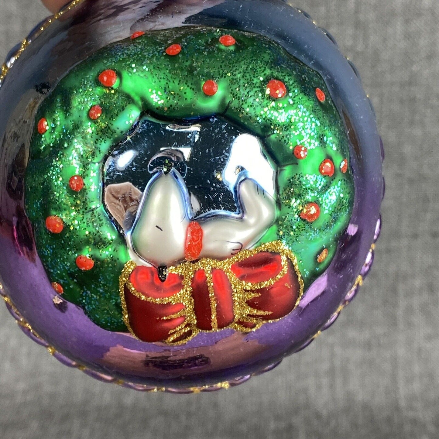 Kurt Adler Peanuts Glass Ball Christmas Ornament in Original Box VIDEO