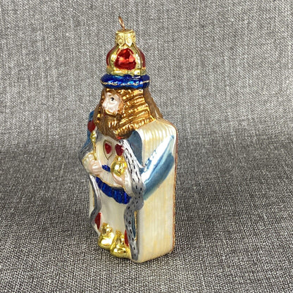 Kurt Adler King Card Glass Christmas Ornament with Original Box VIDEO