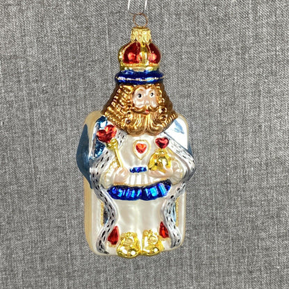 Kurt Adler King Card Glass Christmas Ornament with Original Box VIDEO