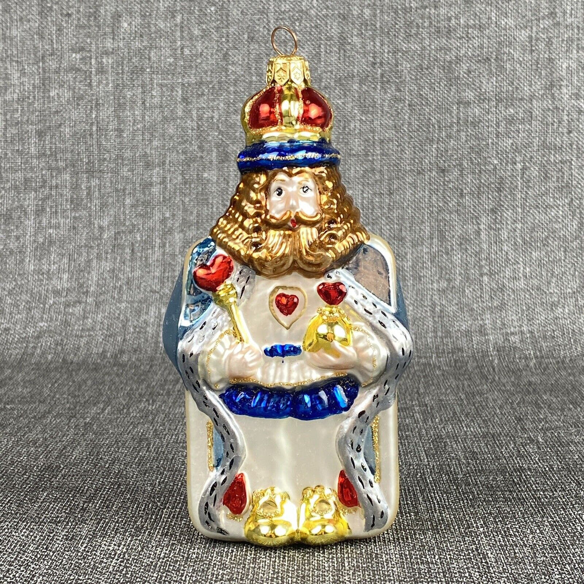 Kurt Adler King Card Glass Christmas Ornament with Original Box VIDEO