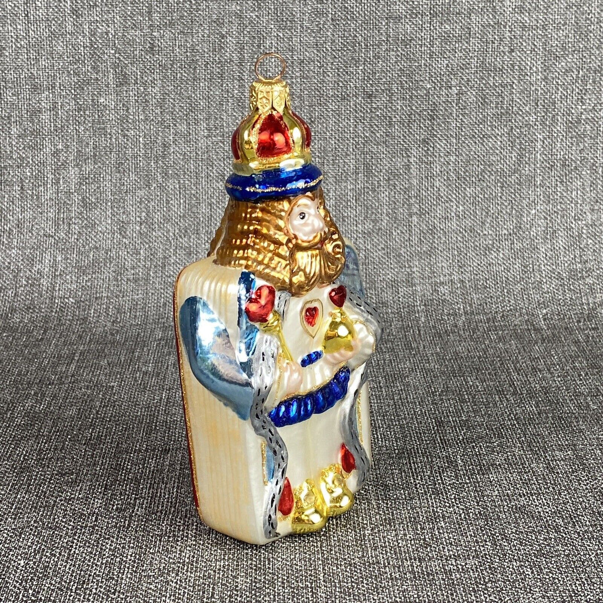 Kurt Adler King Card Glass Christmas Ornament with Original Box VIDEO