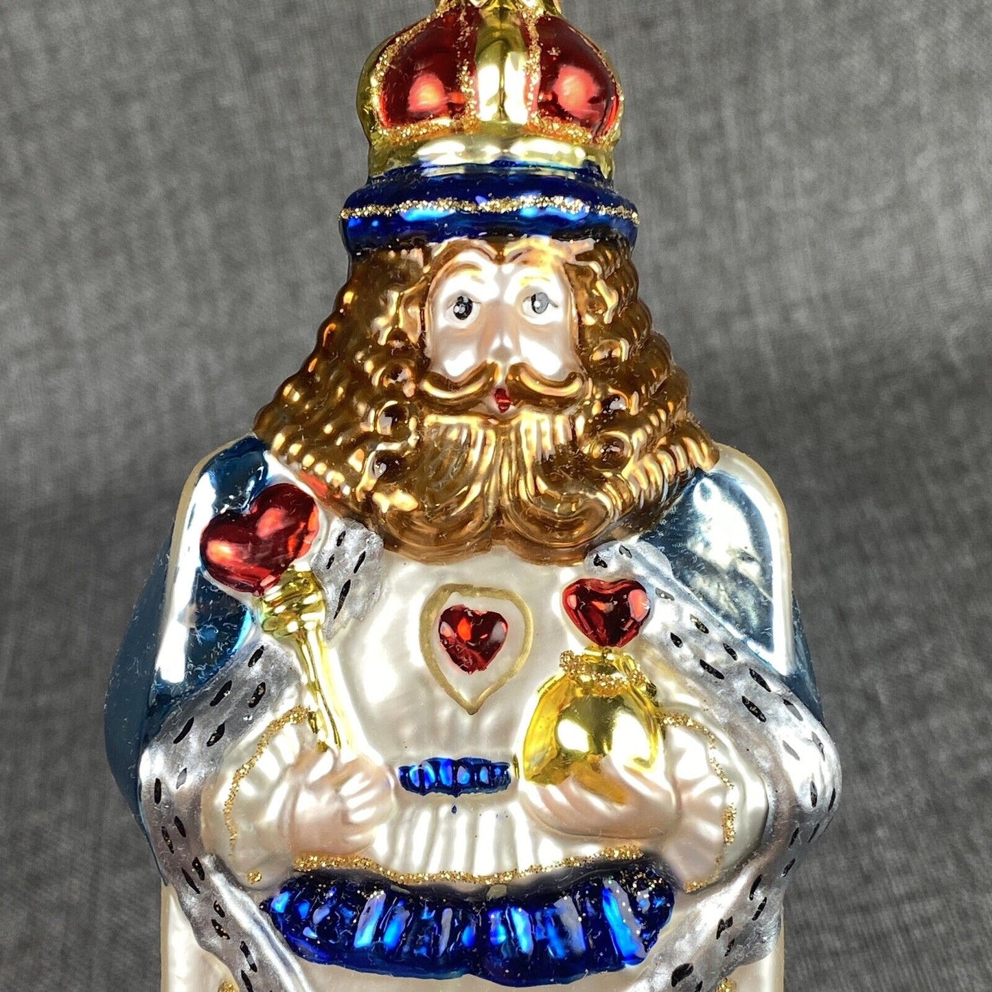 Kurt Adler King Card Glass Christmas Ornament with Original Box VIDEO