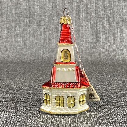 Kurt Adler Church Glass Christmas Ornament with Original Box VIDEO