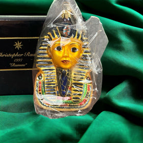 Christopher Radko Ramses Egyptian Theme Glass Ornament Sealed + Box VIDEO