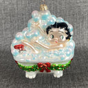 Kurt Adler Betty Boop Bubble Bath Glass Christmas Ornament with Box VIDEO