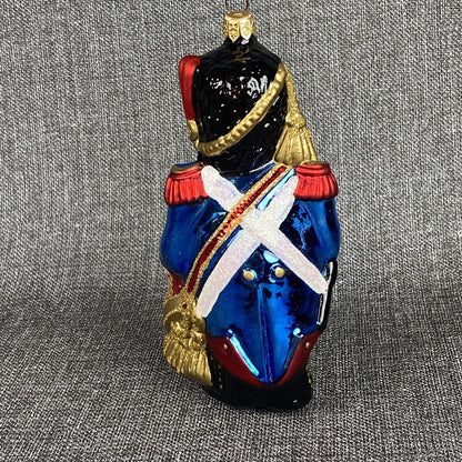 Kurt Adler Napoleonic Soldiers Christmas Glass Ornament in wooden Box VIDEO