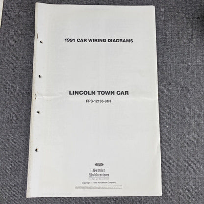 OEM 1991 Ford Lincoln Town Car Electrical Wiring Diagrams