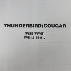 OEM 1991 Ford Thunderbird/Cougar Car Electrical Wiring Diagrams