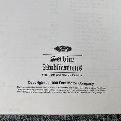 OEM 1991 Ford Tempo/Topaz Car Electrical Wiring Diagrams