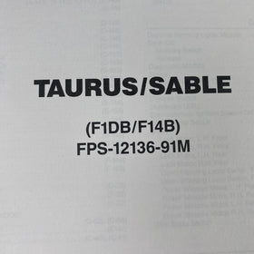 OEM 1991 Ford Taurus / Sable Car Electrical Wiring Diagrams