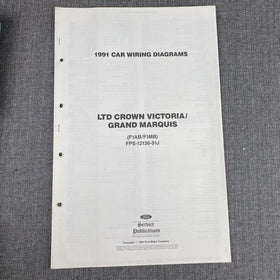OEM 1991 Ford LTD Crown Victoria Car Electrical Wiring Diagrams