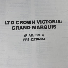 OEM 1991 Ford LTD Crown Victoria Car Electrical Wiring Diagrams