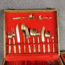 Vintage Thailand Elephant Motif Flatware Silverware Set 140 PIECES Service 12