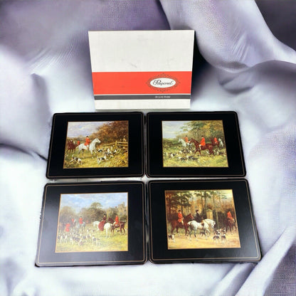 NEW (4) Pimpernel English Hunting Cork-Backed Placemats 15.75 x 11.75” W/ Box