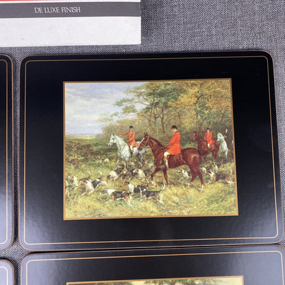 NEW (4) Pimpernel English Hunting Cork-Backed Placemats 15.75 x 11.75” W/ Box