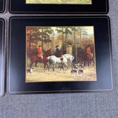 NEW (4) Pimpernel English Hunting Cork-Backed Placemats 15.75 x 11.75” W/ Box