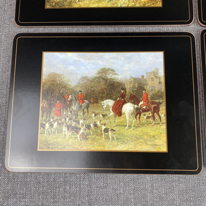 NEW (4) Pimpernel English Hunting Cork-Backed Placemats 15.75 x 11.75” W/ Box