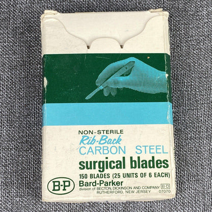 BARD-PARKER 150 Box Rib-Back Carbon Steel Surgical Blades #15 Non-Sterile