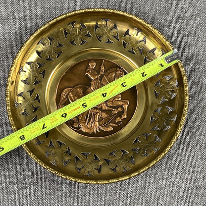 Catholic St. George Patron England Plate with Copper