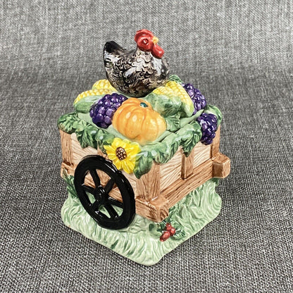 Fitz and Floyd Classics Rooster/Hen Box Small