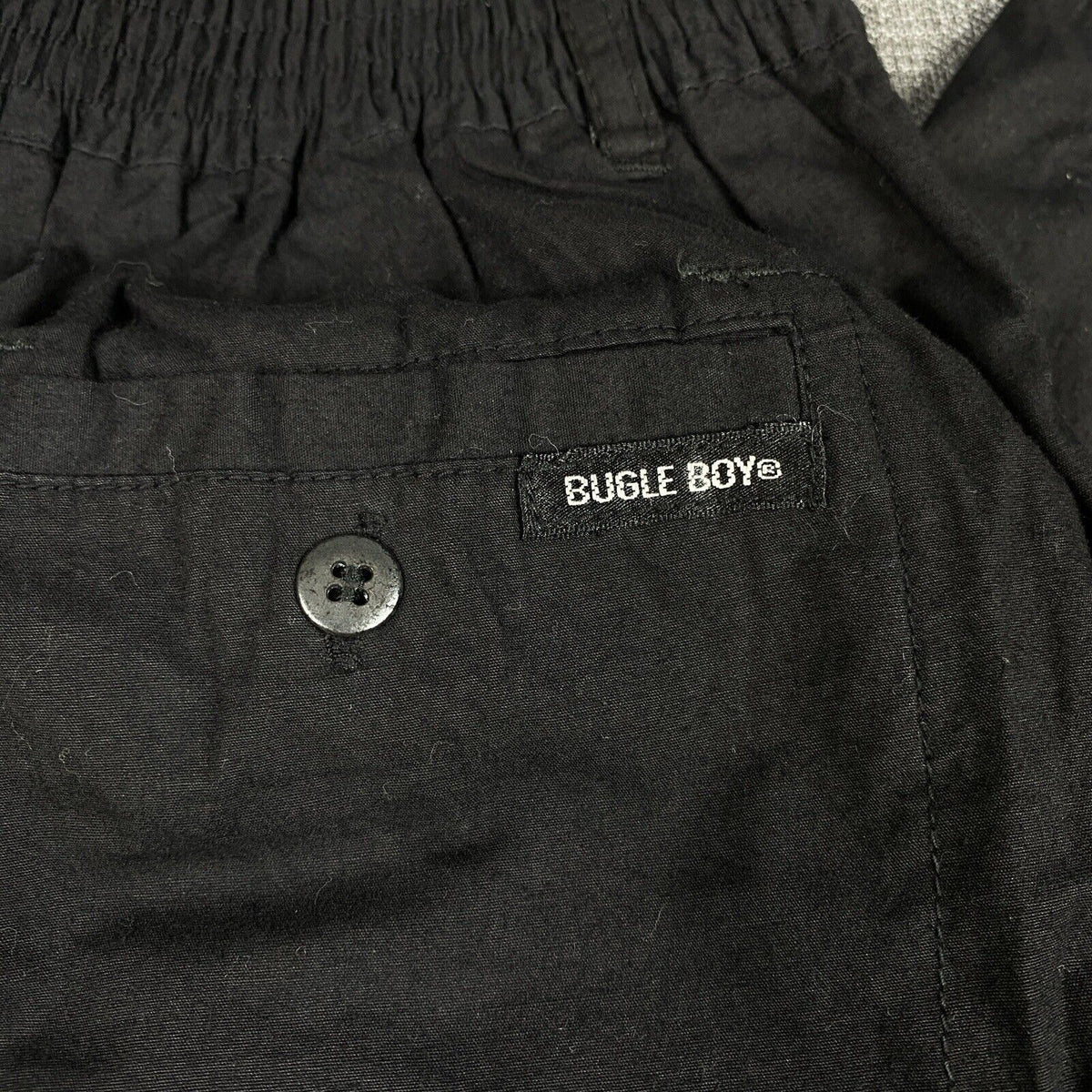 Vintage Bugle Boy Womens Pants Black Size 8 Fits Small 100% Cotton