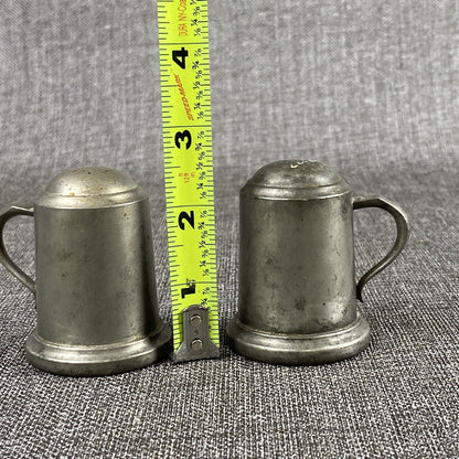 Vintage Webb Pewter Salt and Pepper Shakers 1121