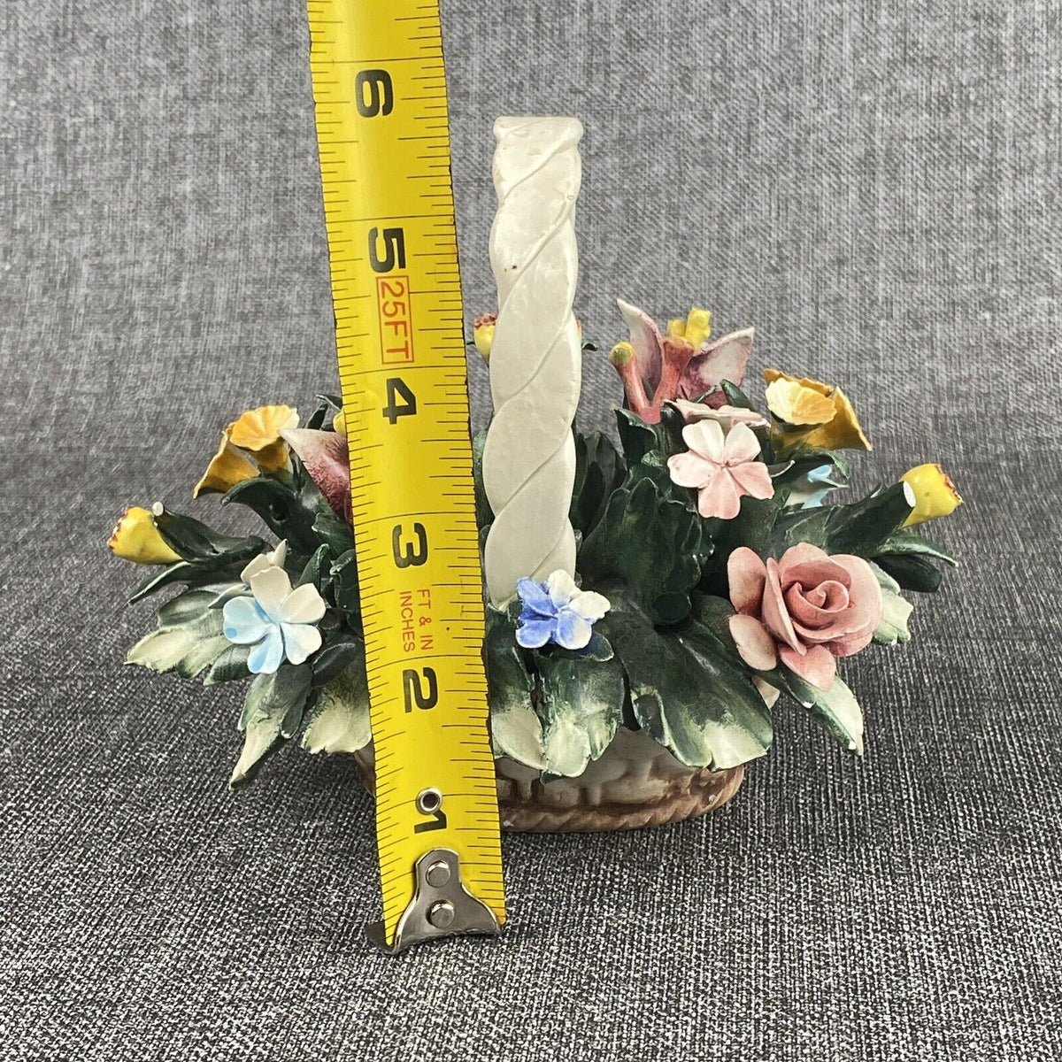 Vintage Mollica Capodimonte Italian Flower Basket