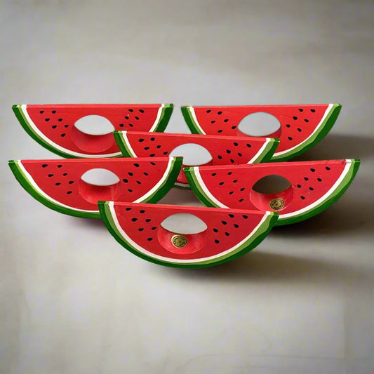 Set of 6 Wooden Watermelon Napkin Holders