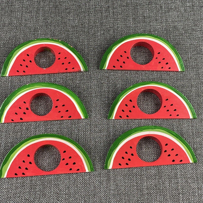 Set of 6 Wooden Watermelon Napkin Holders