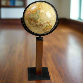 Vintage 16" Replogle Globe With Stand (Made in USA)