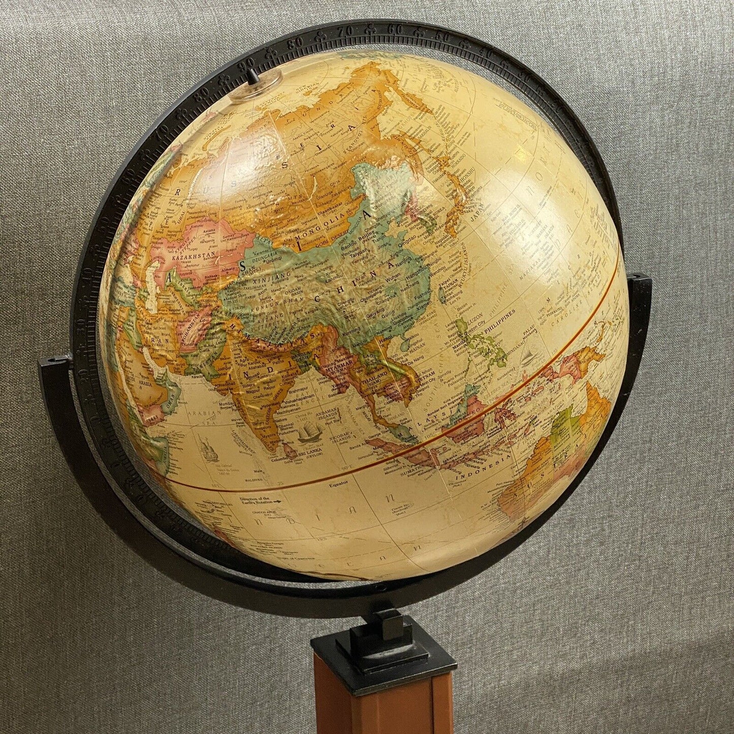 Vintage 16" Replogle Globe With Stand (Made in USA)