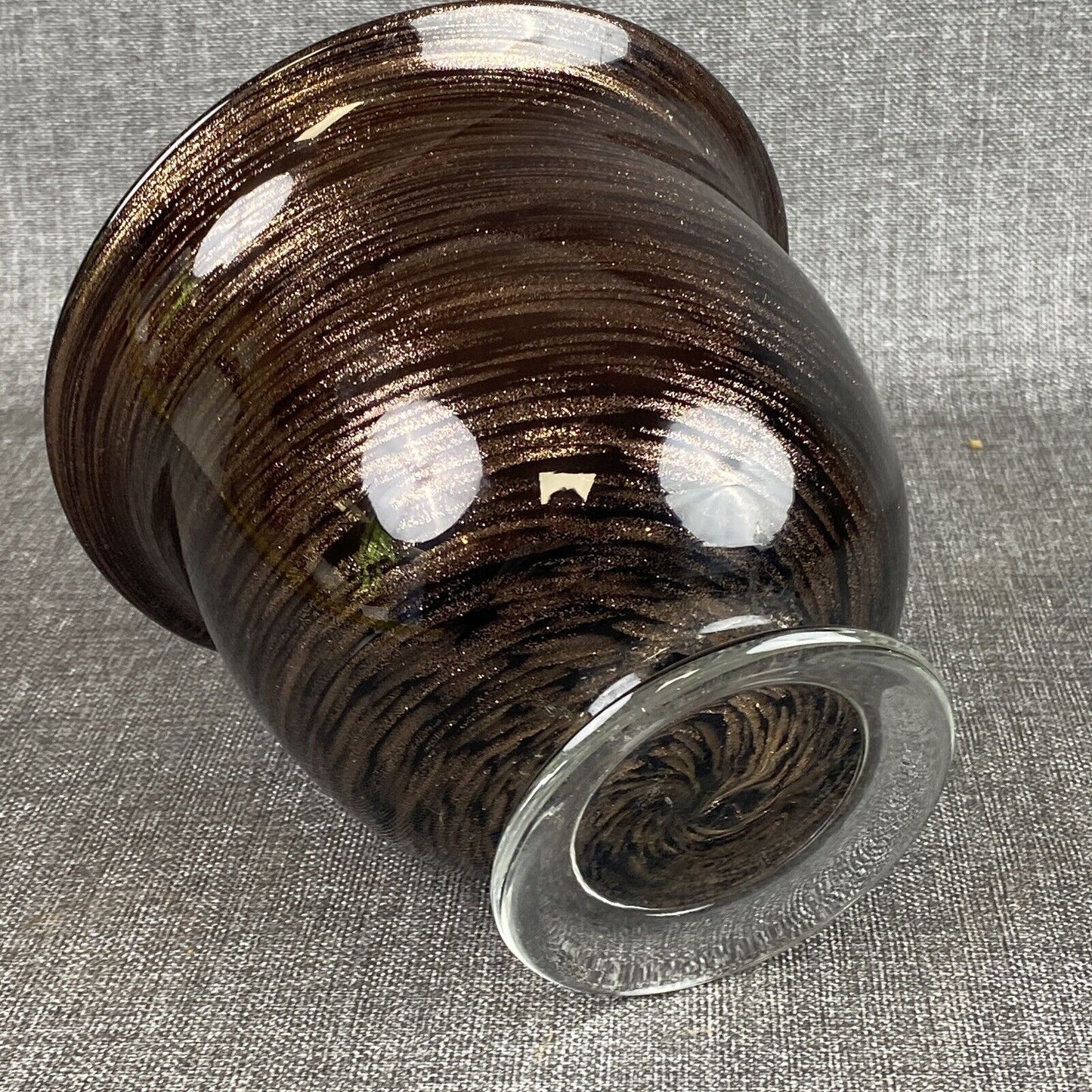 Vintage Purple Glass Vase 6"x7"