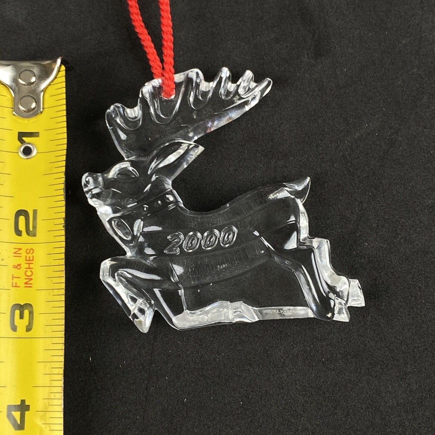 Waterford Crystal Deer Christmas Ornament with original Pouch