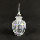 Iredescent Hand Blown Glass Perfume Bottle 6.25"