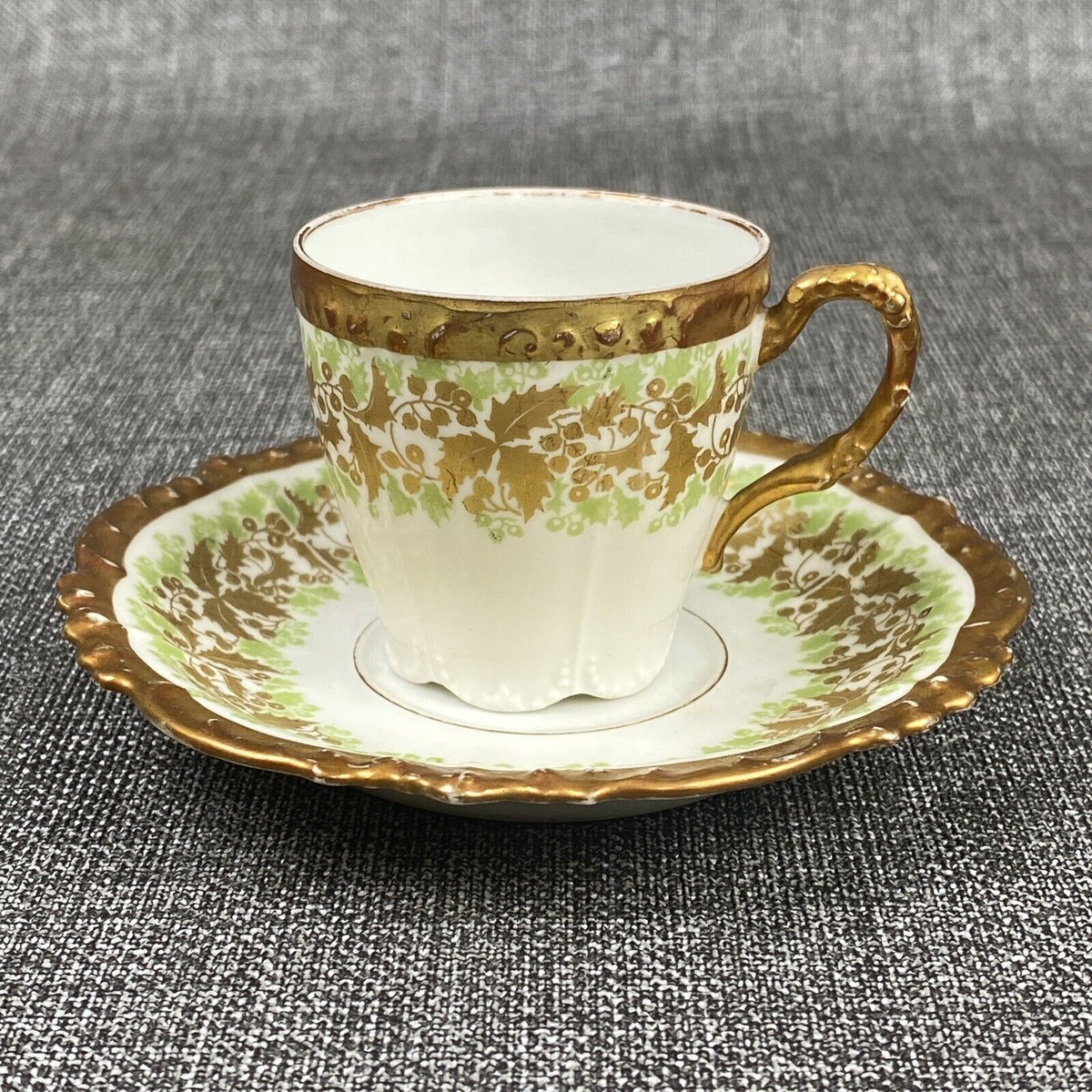 J. Pouyat Limoges Tea Cup Saucer France