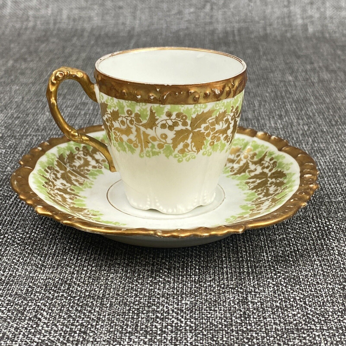 J. Pouyat Limoges Tea Cup Saucer France