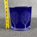 HAND-SIGNED R Lapsys Winter Solitude Cobalt Blue Crystal Glass Vase