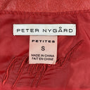 Peter Nygard Leather Jacket with Knit Lining Size Petite Small