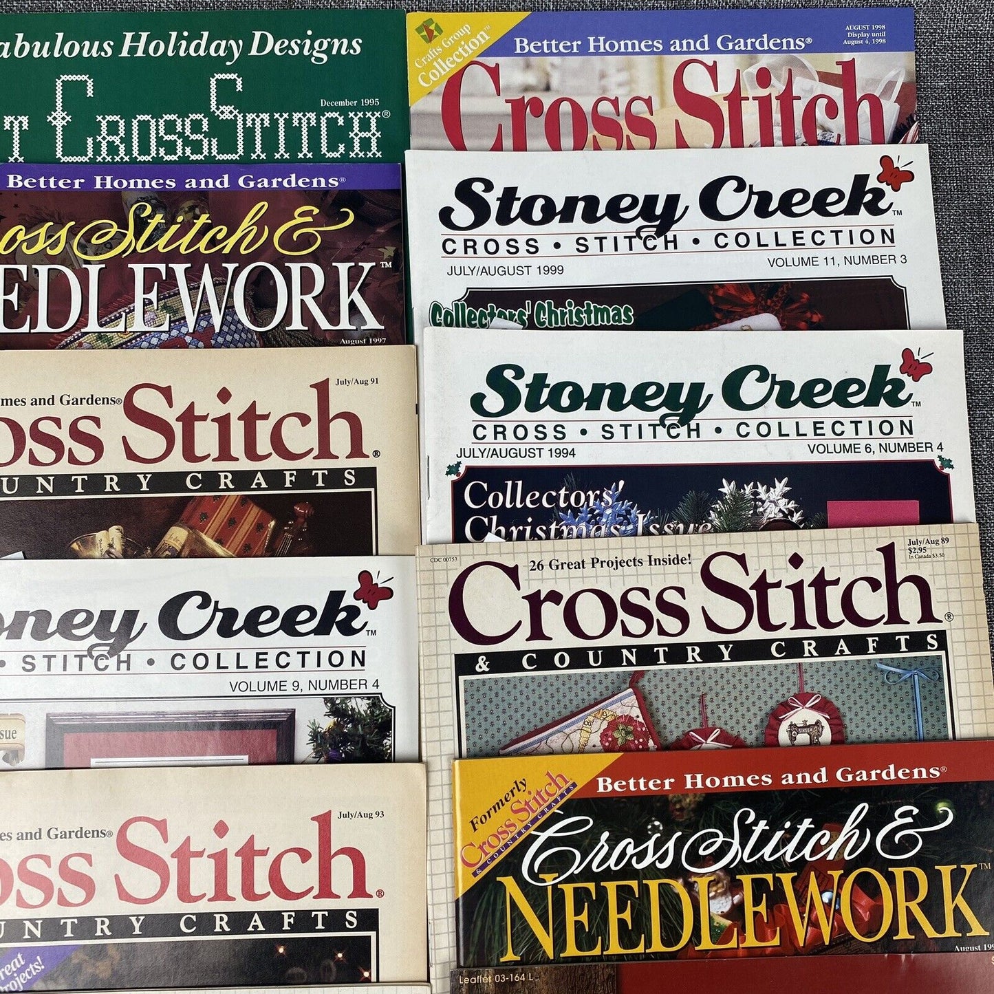 Vintage 21 Issues Cross Stitch & Crafts Needlwork 1980s-1990s Magazine