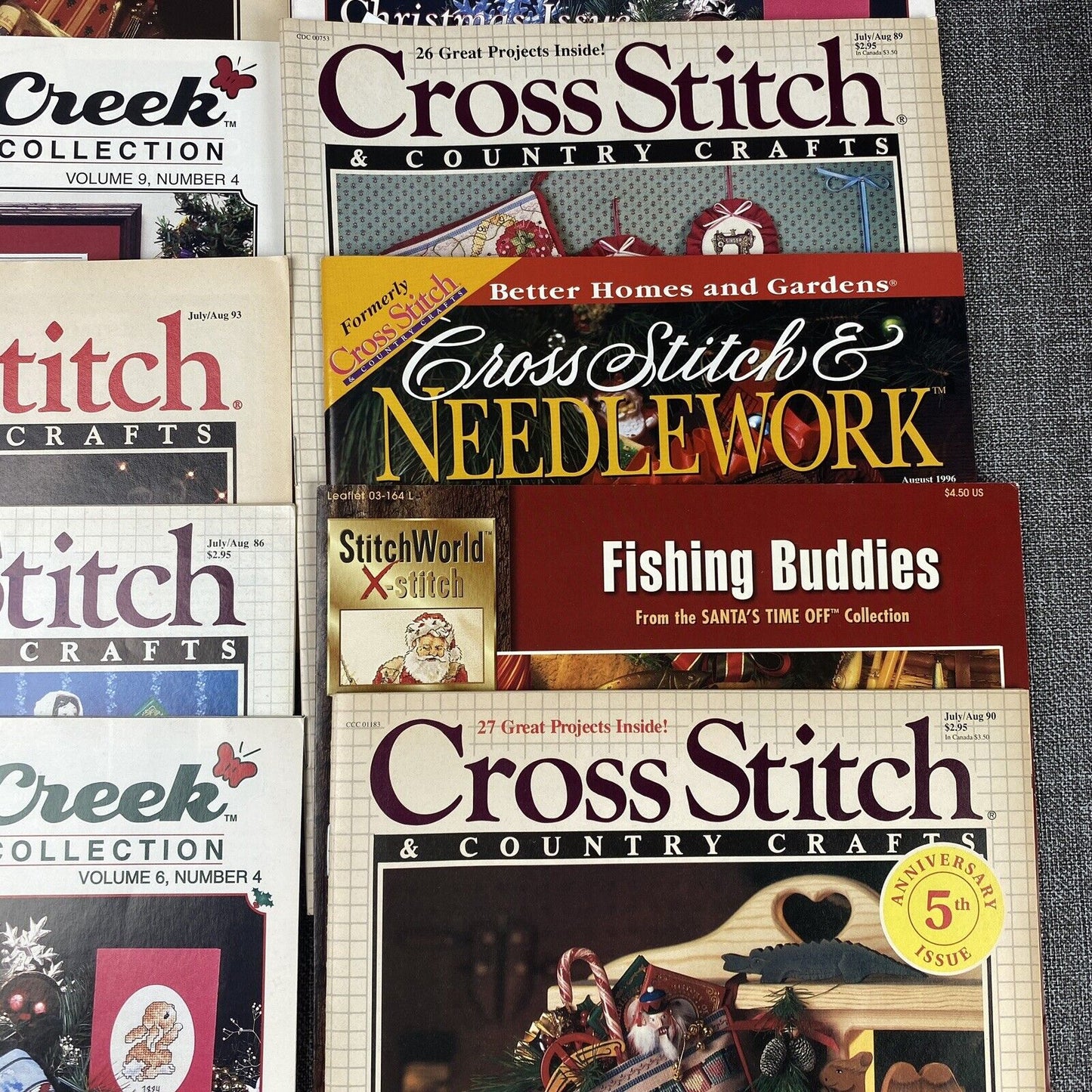 Vintage 21 Issues Cross Stitch & Crafts Needlwork 1980s-1990s Magazine