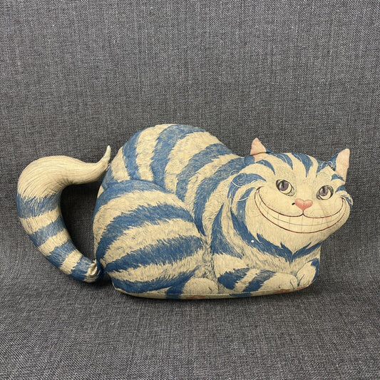 Cheshire Cat Vintage Plush Pillow 17" long Alice in Wonderland Character